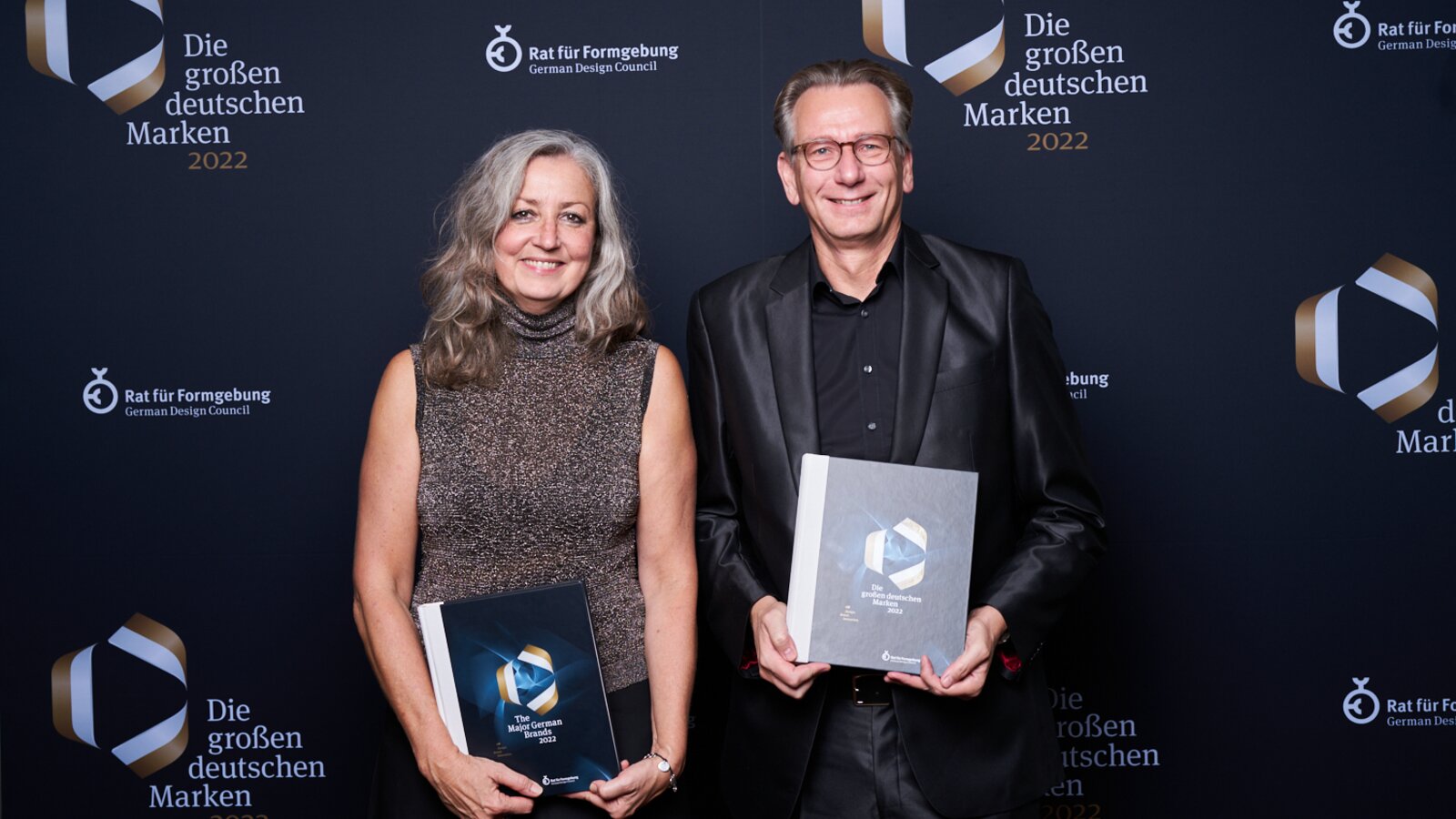 Prijsuitreiking voor de grote Duitse merken 2022 Thorsten Stute en Christiane Küper bij de prijsuitreiking voor de grote Duitse merken 2022