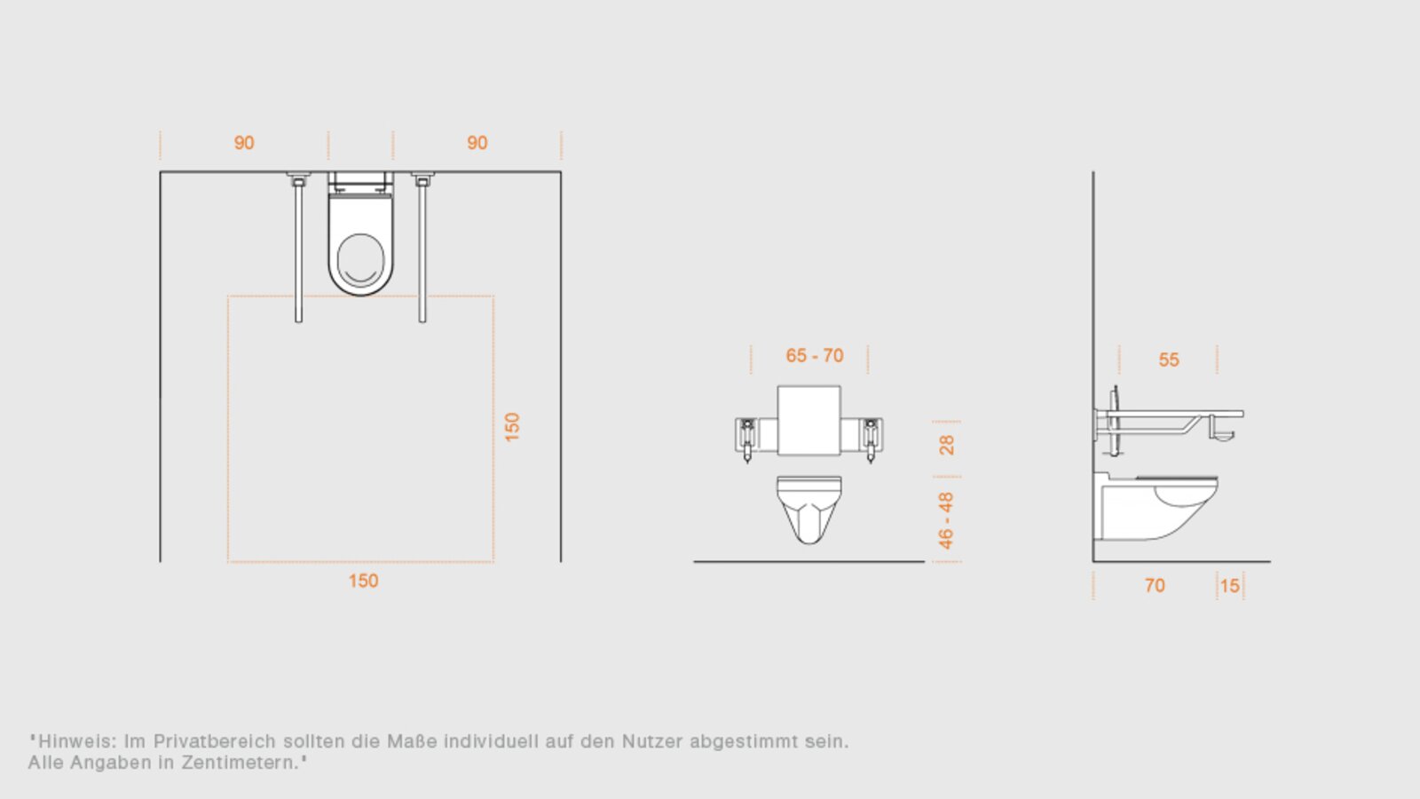 HEWI Aide à la planification - WC Aide à la planification pour les toilettes