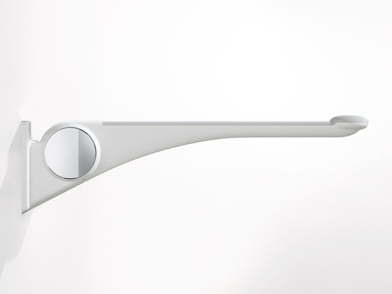 HEWI LifeSystem folding support handle White matt Folding support handle in matt white plastic