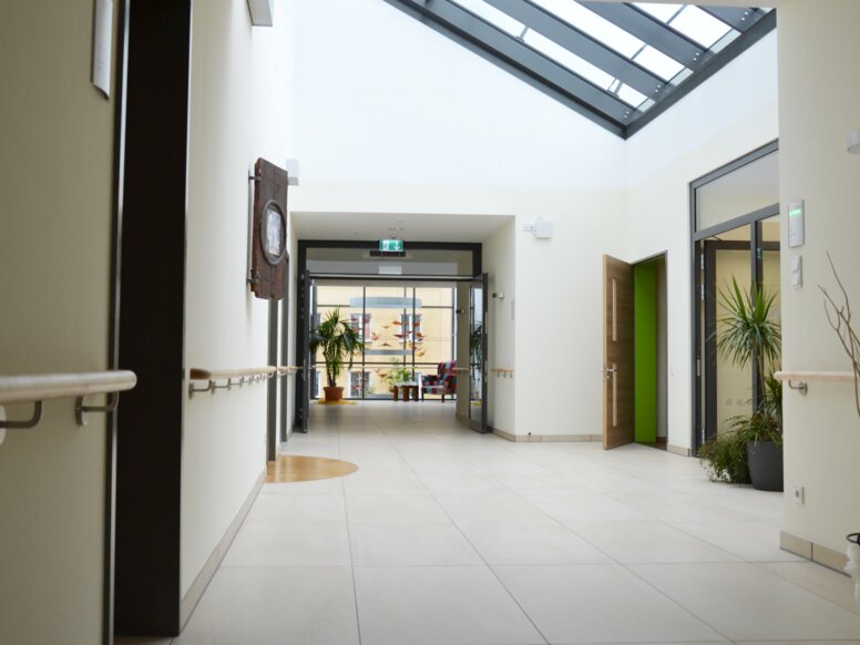 Juliusspital Hospice in Würzburg Hallway with handrails