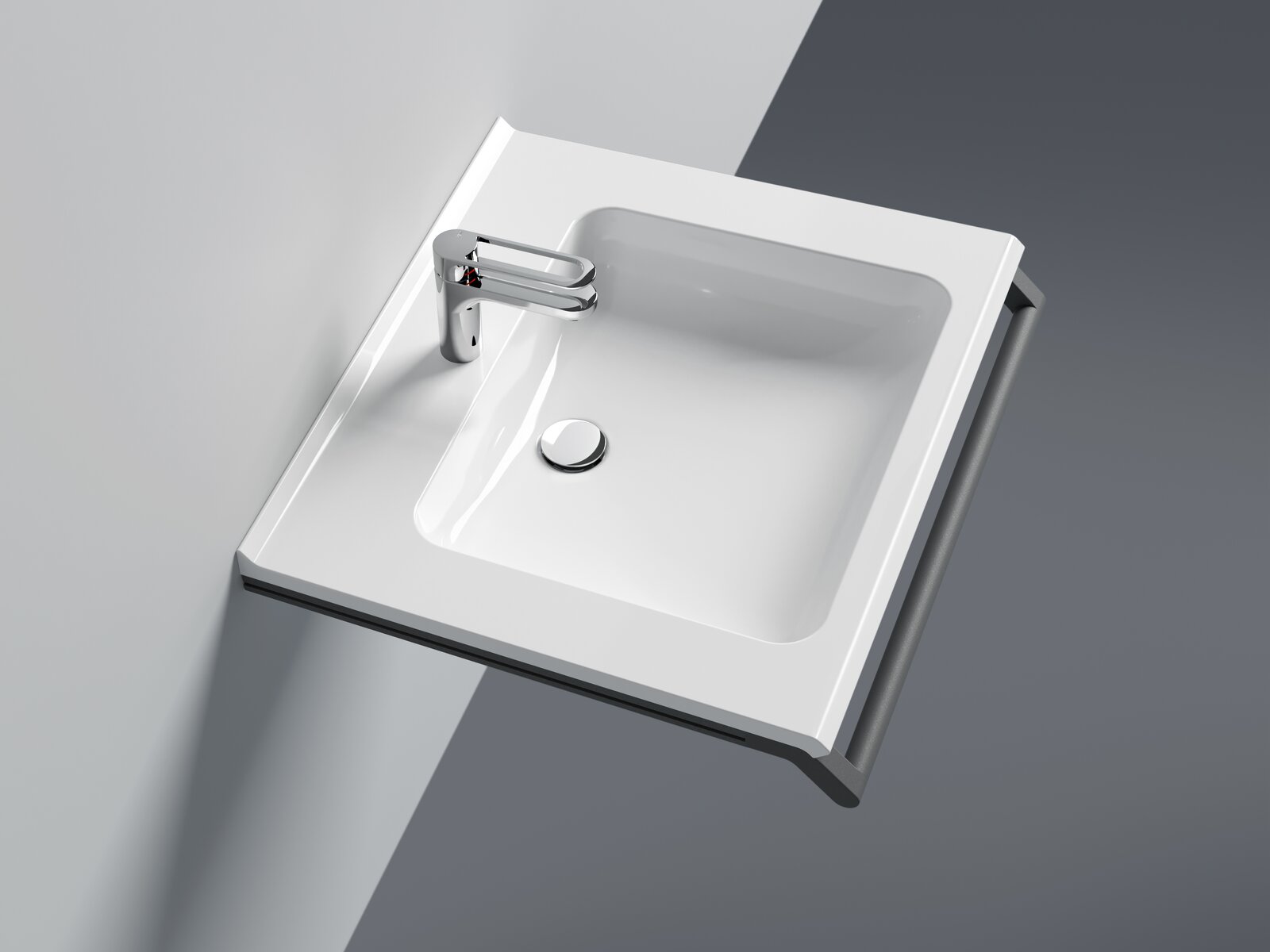 Modular washbasin system with handle